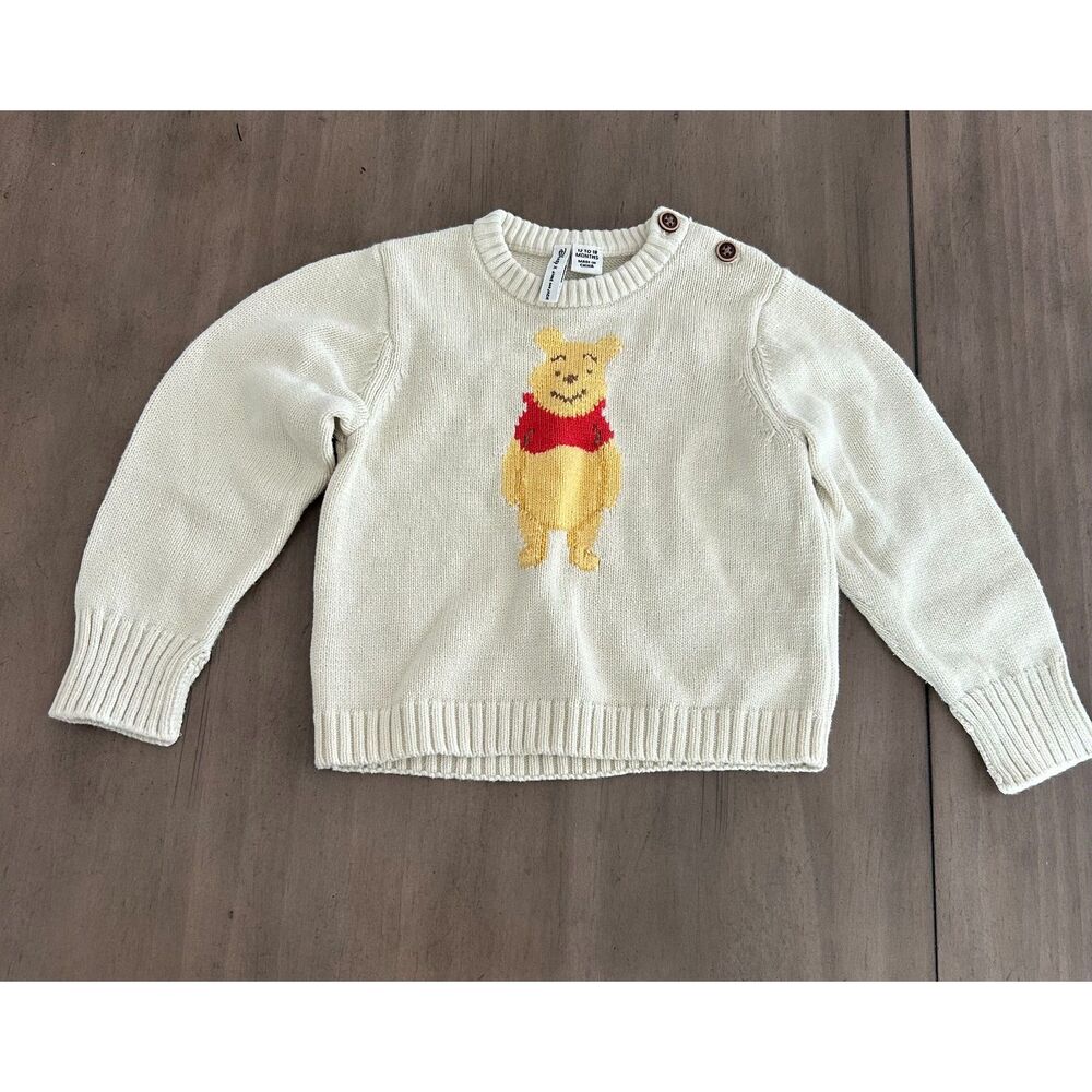 Disney Janie & Jack Winnie the Pooh Baby Sweater 12-18M 100% Cotton